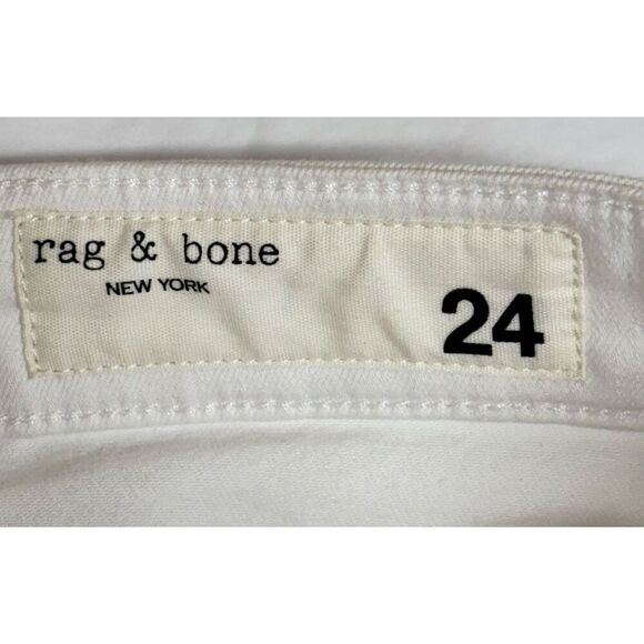 RAG & BONE Casey high-rise kick-flare jeans in White NWT Size 24 - Picture 7 of 10